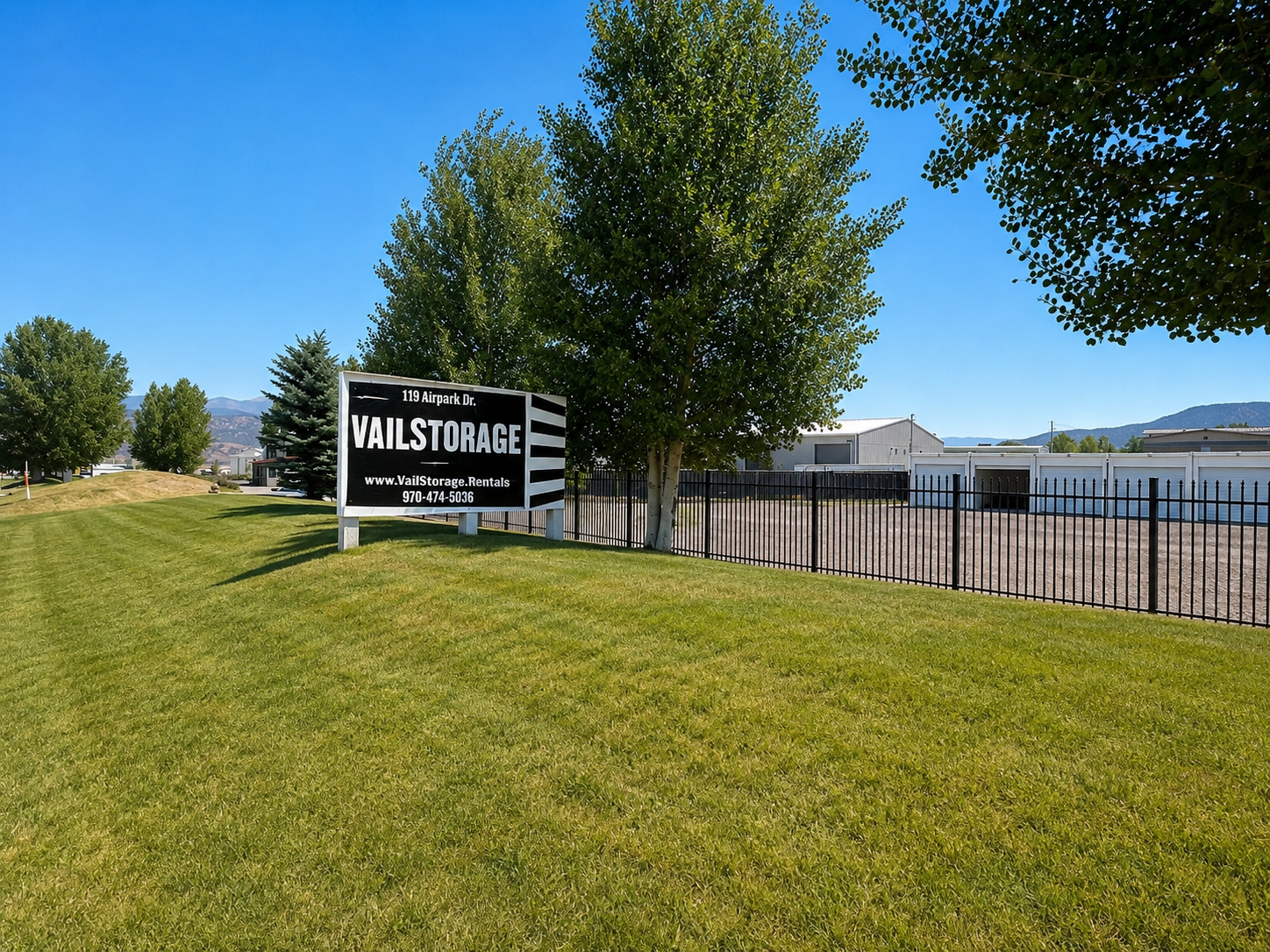 Front Entrance Sign at Vail Storage