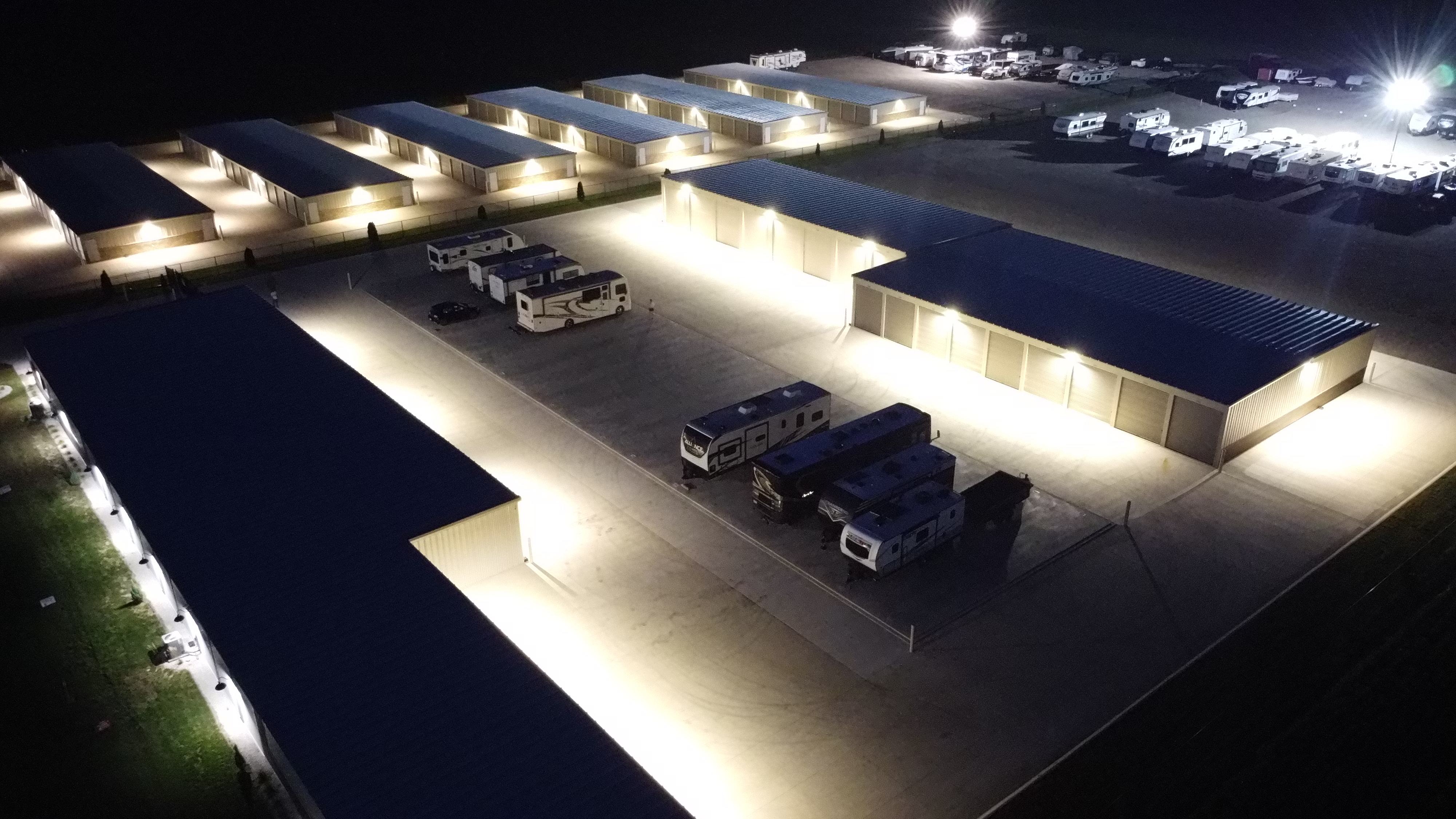 Well lit for 24/7 storage access at Storage Junction 
