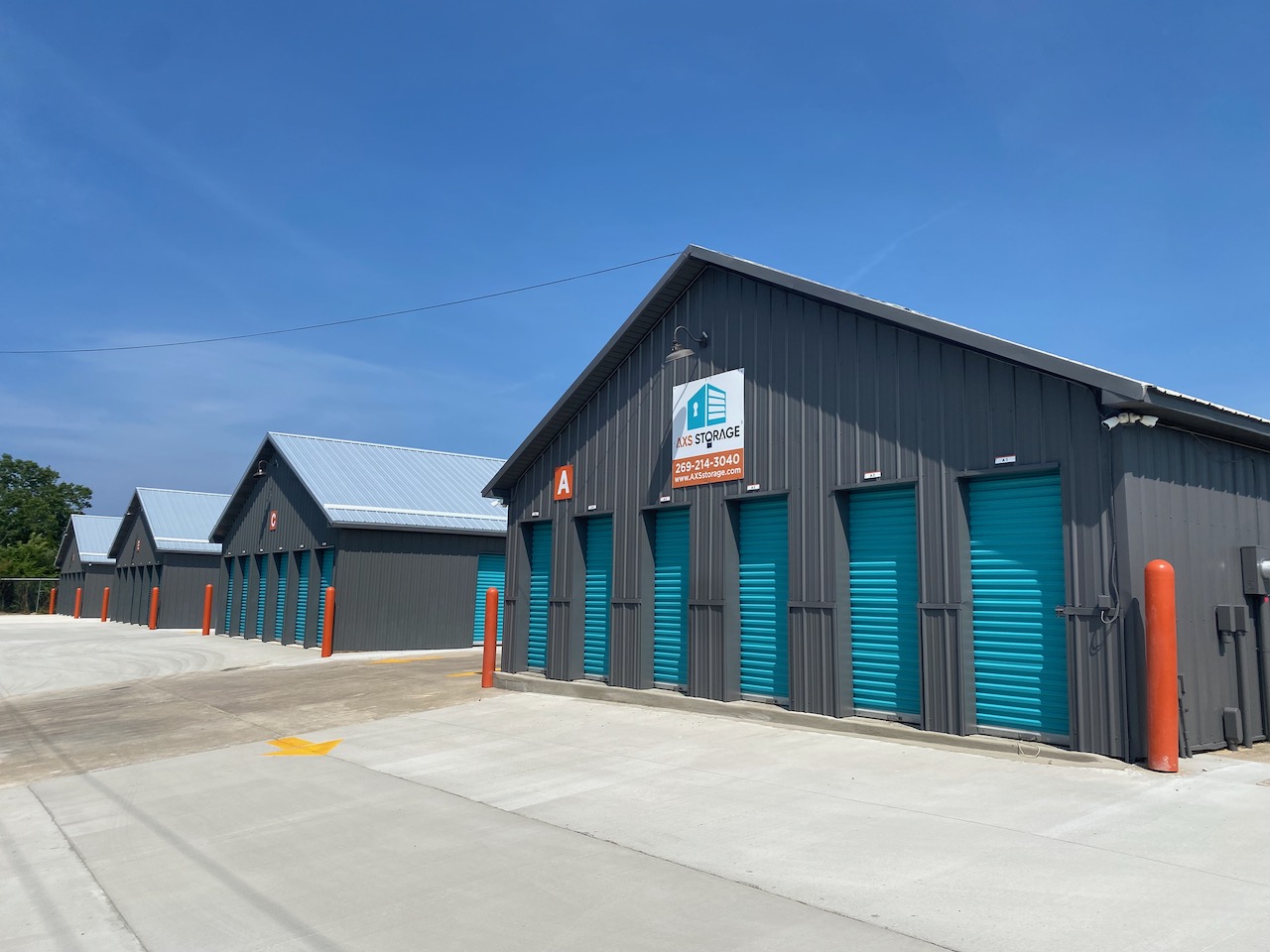 Front exterior of AXS Storage South Haven