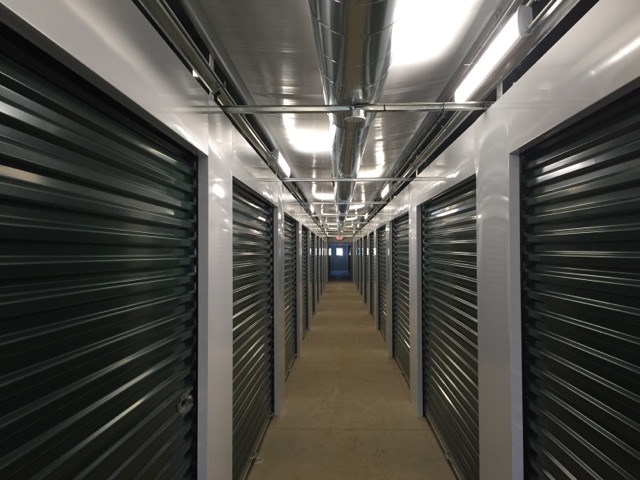 hallway of interior self storage units