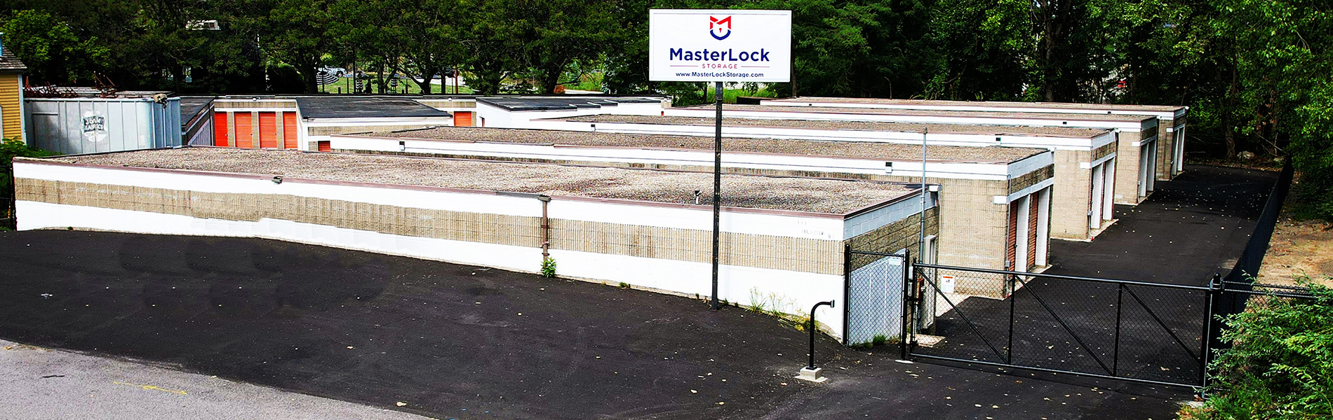 MasterLock Storage sign and entrance