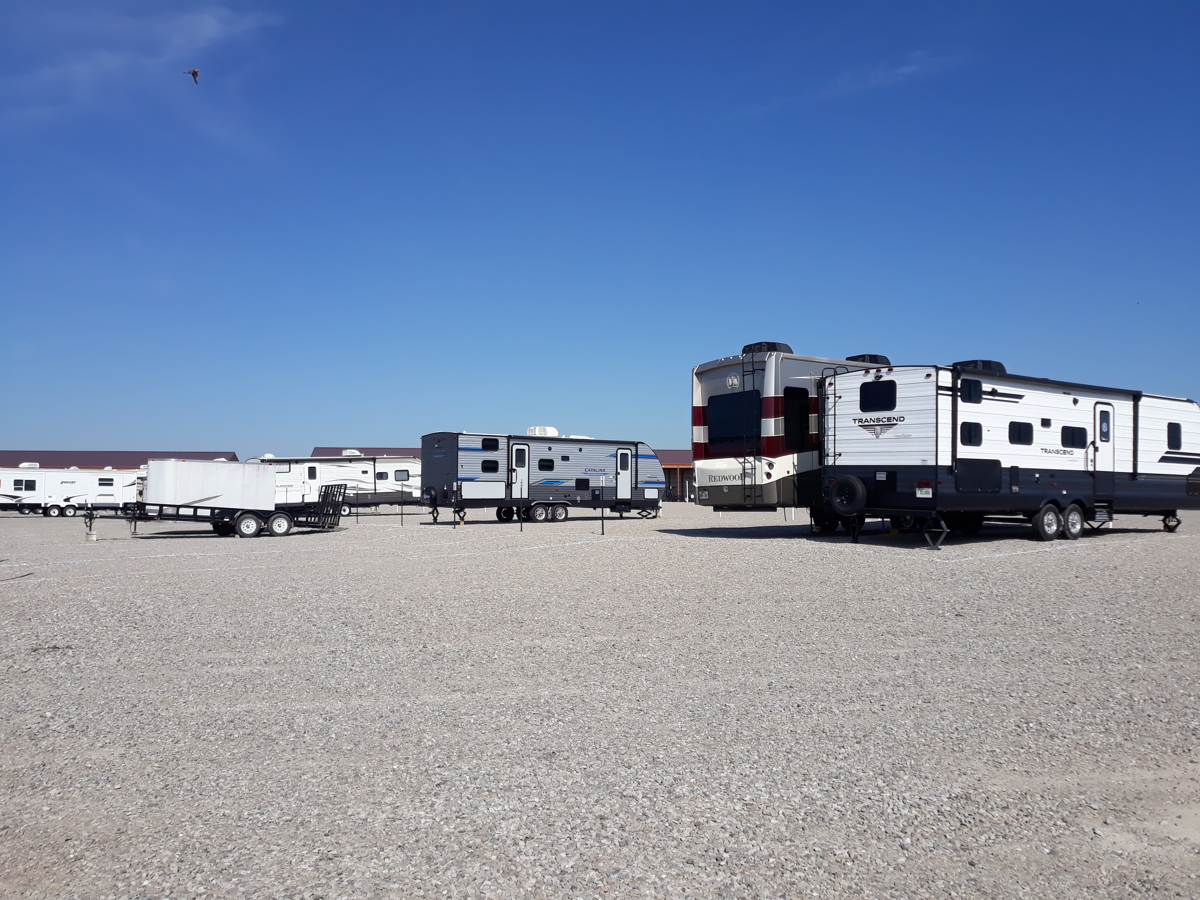 Open, Uncovered Parking for RV's, Campers, and Boats