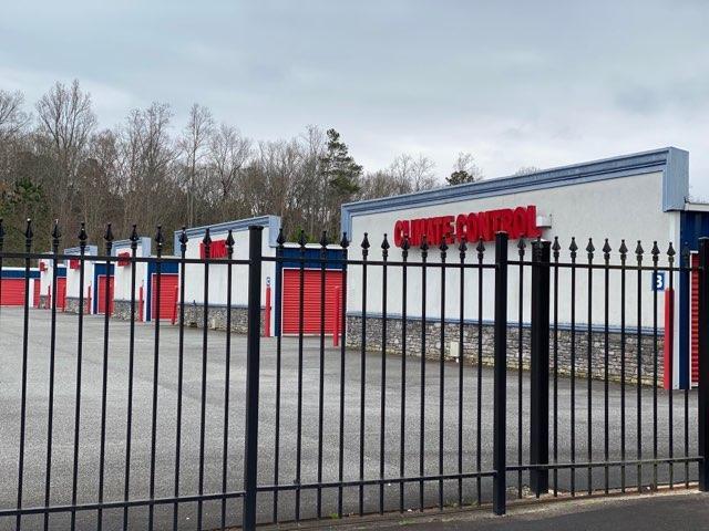 gate and buildings