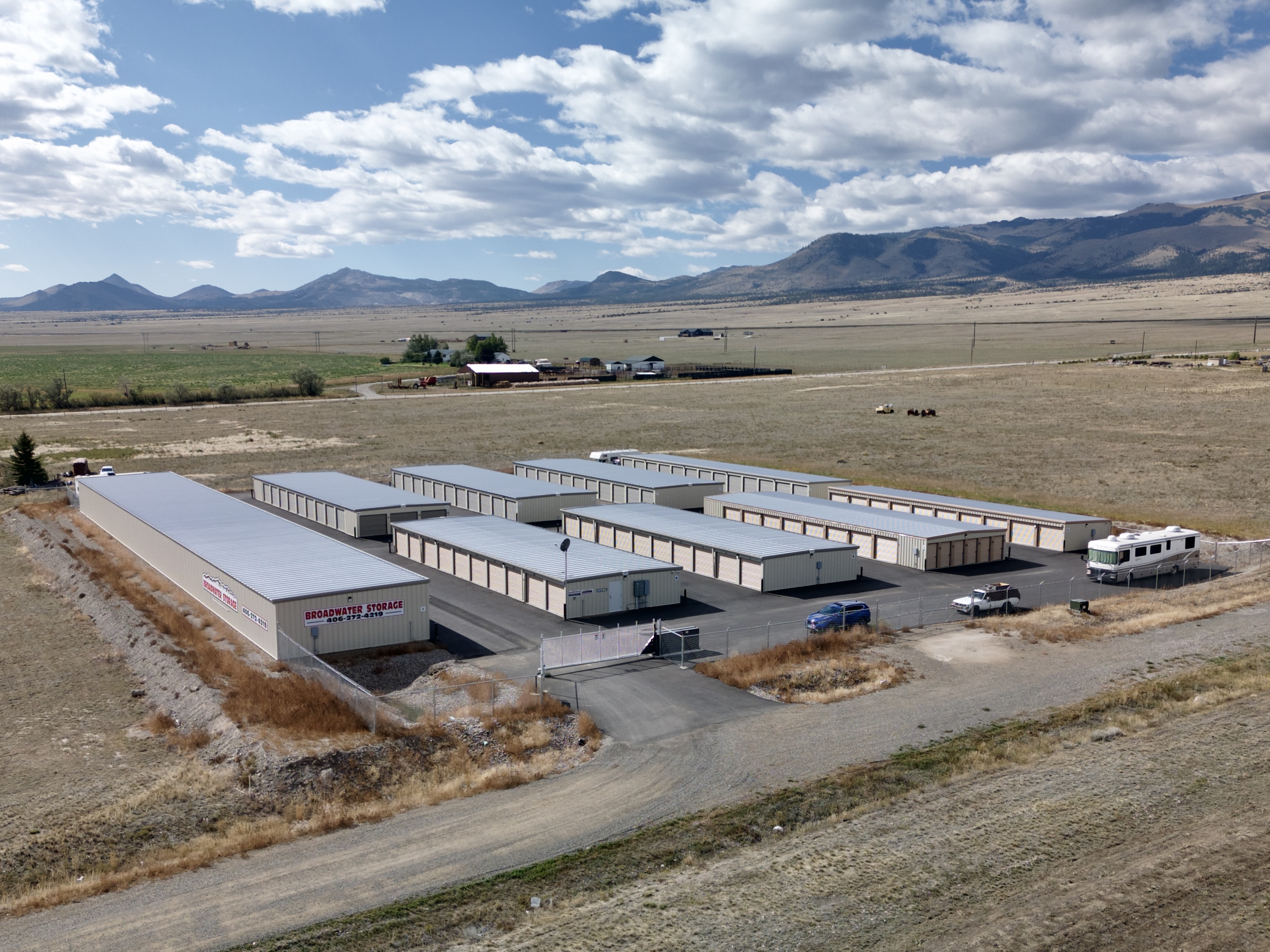 Aerial View of storage units