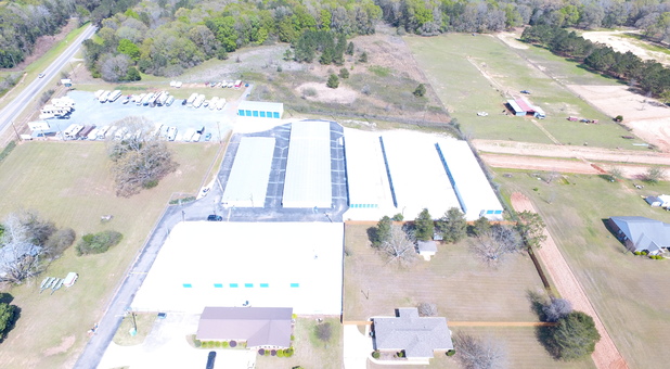 Sky view of AAA Storage facilities