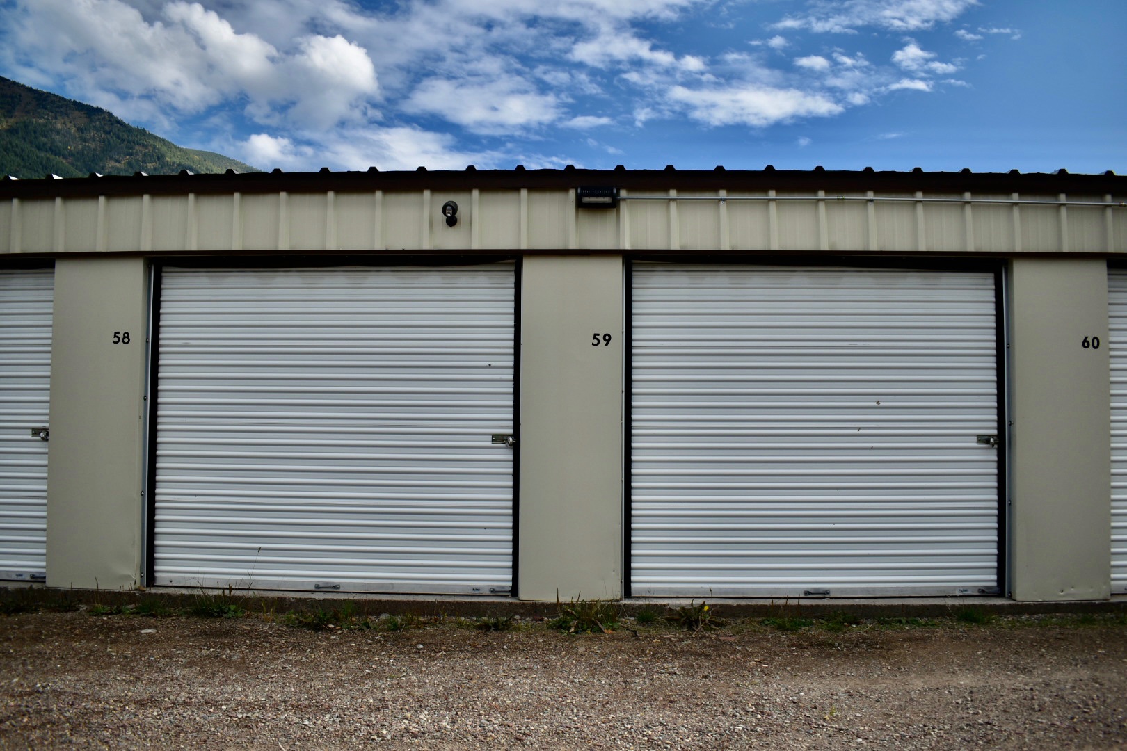 two self storage untits with drive up access