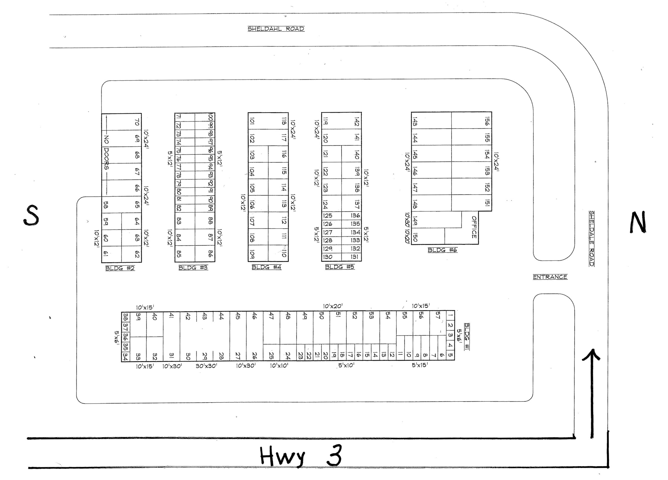 Northside Self Storage Site Map | 32815 Northfield Blvd Northside Self Storage Site Map | 32815 Northfield Blvd