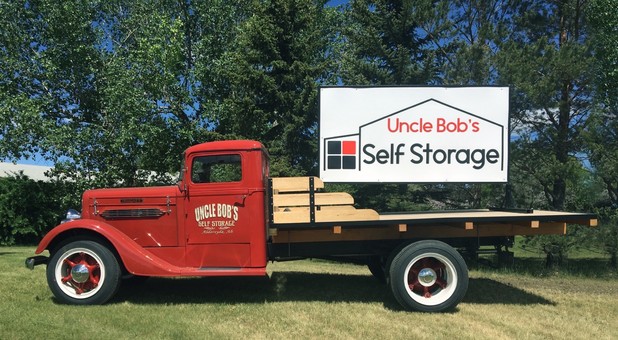 Uncle Bob's Self Storage logo on truck