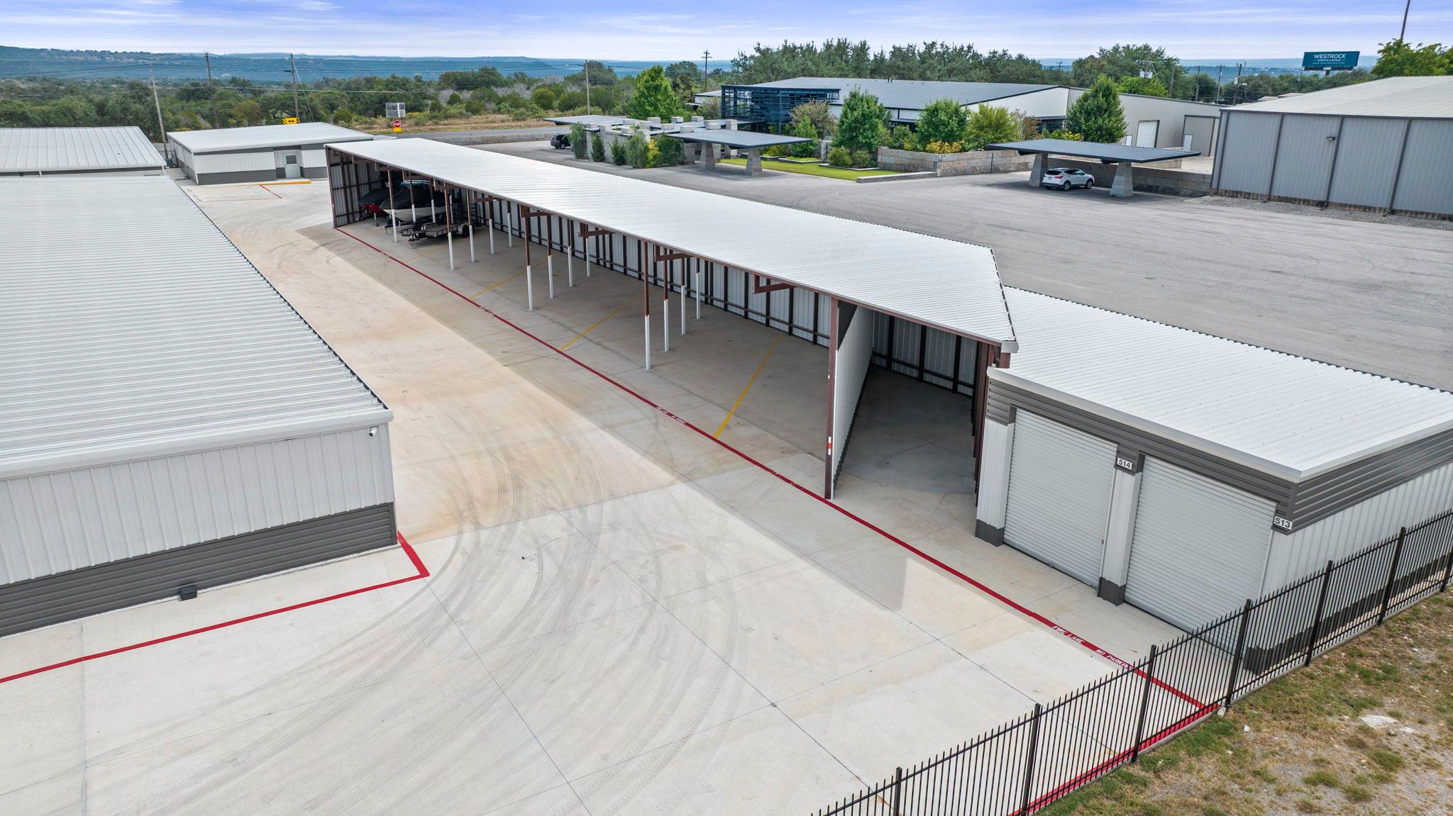 Covered Trailer Storage in Marble Falls, TX