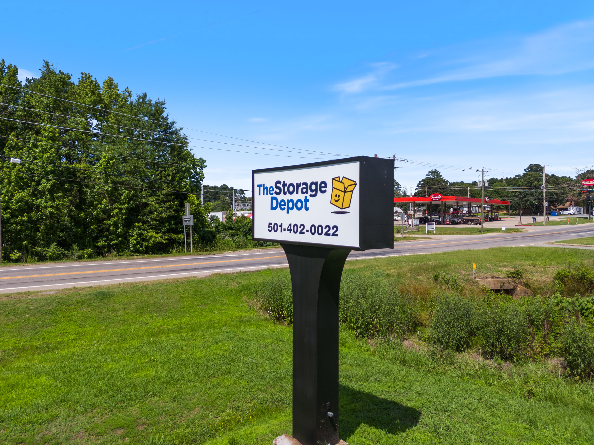 The Storage Depot roadway sign
