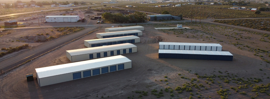 Overhead view of Alamosa Storage units