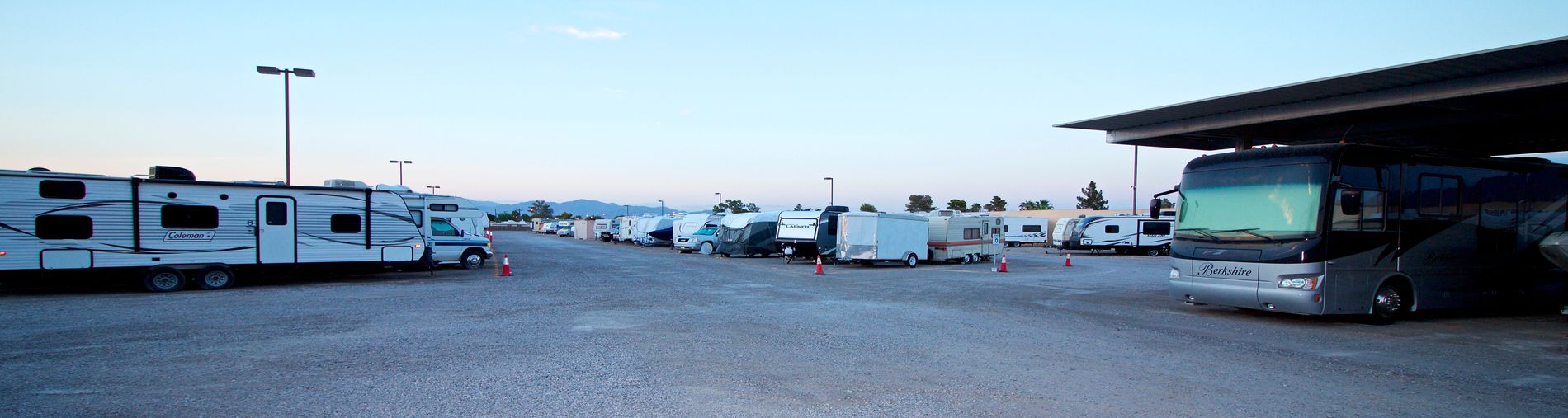 covered and uncovered rv and boat parking