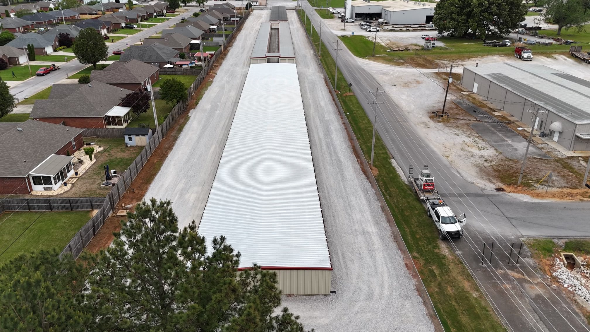 aerial view of muscle shoals lock storage in muscle shoals al