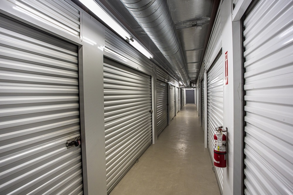 fire extinguisher in storage unit