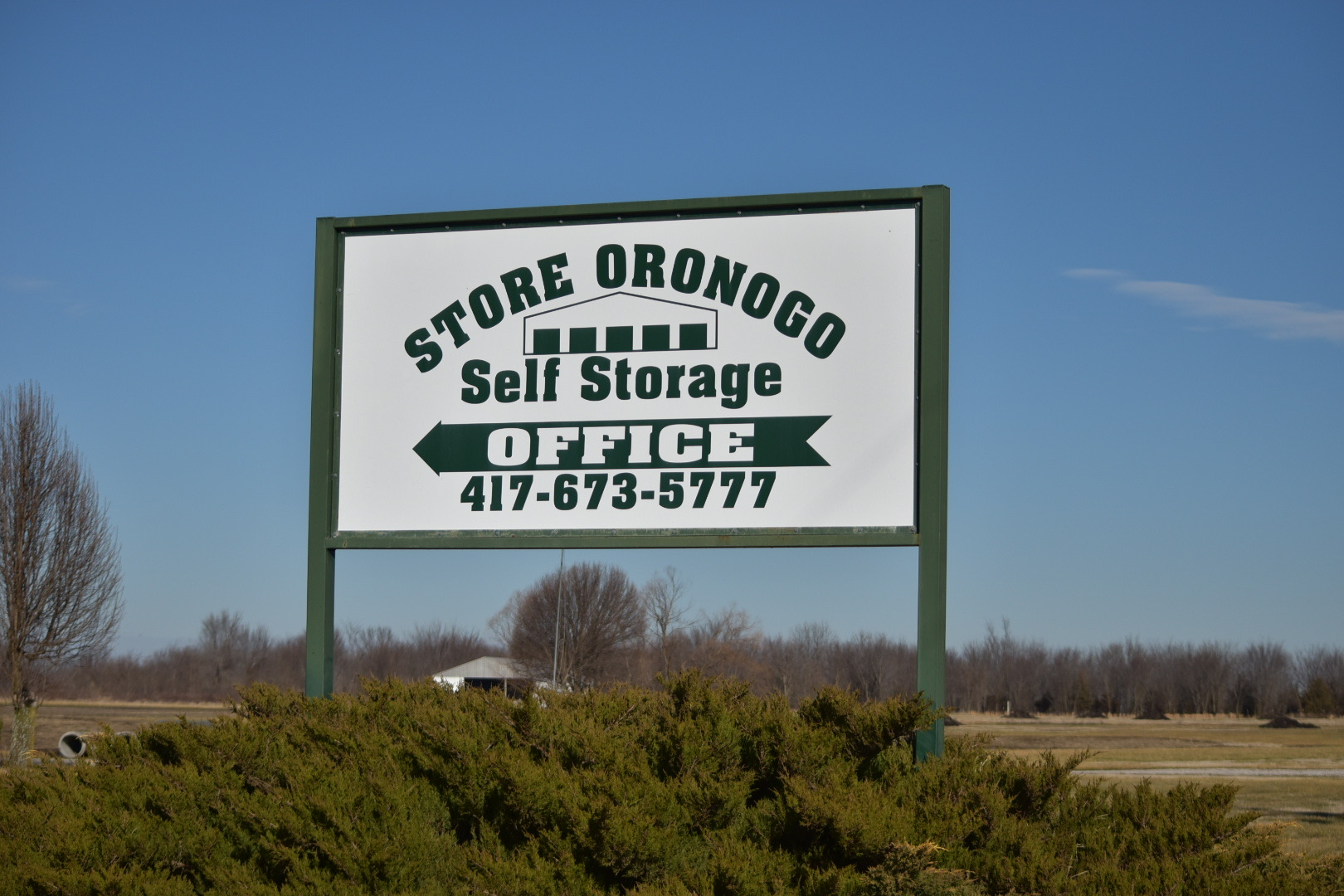 signage of store oronogo self storage