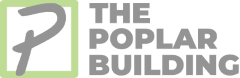 The poplar building logo The poplar building logo