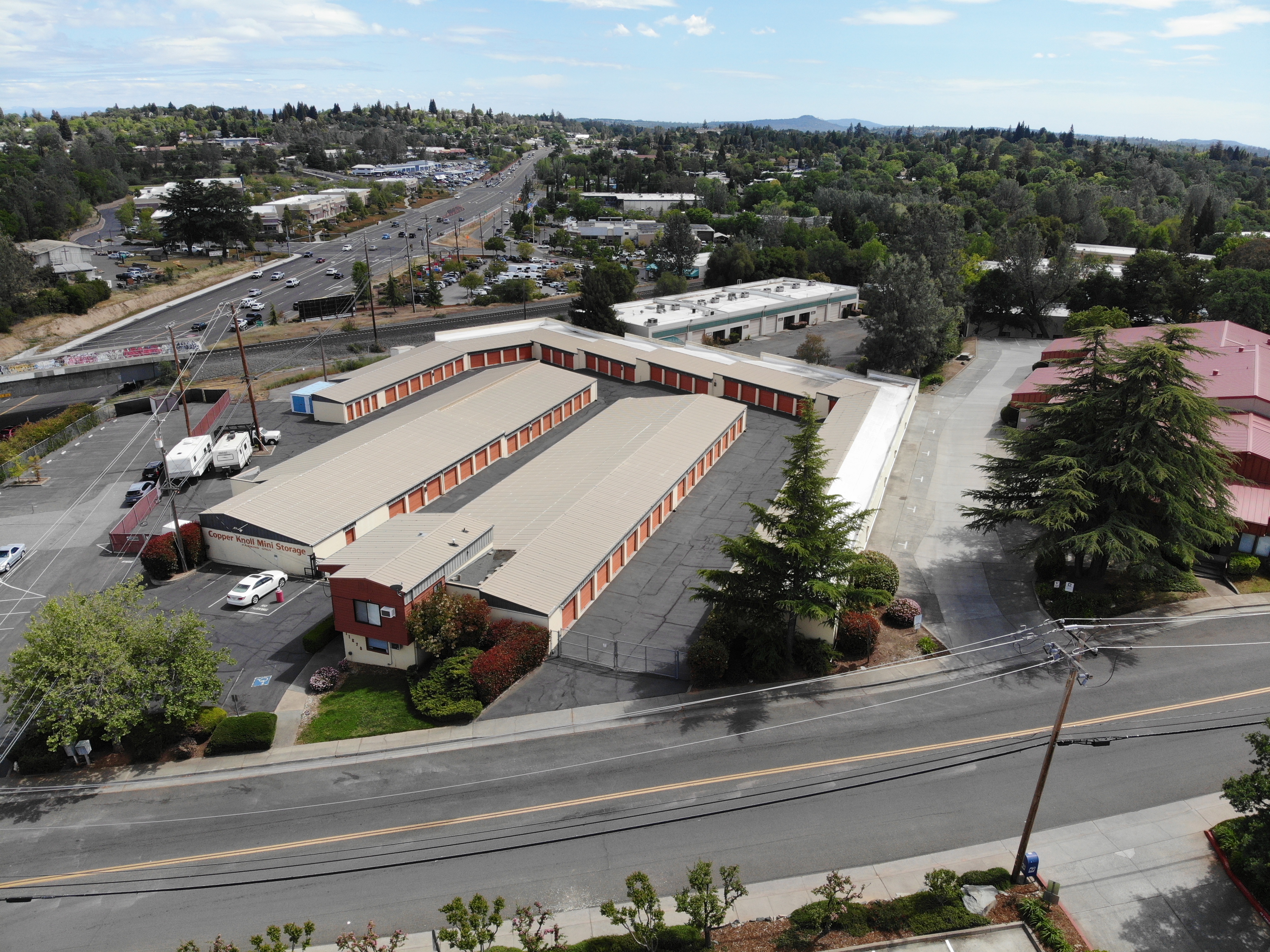 Aerial View of Copper Knoll Mini Storage Auburn, CA