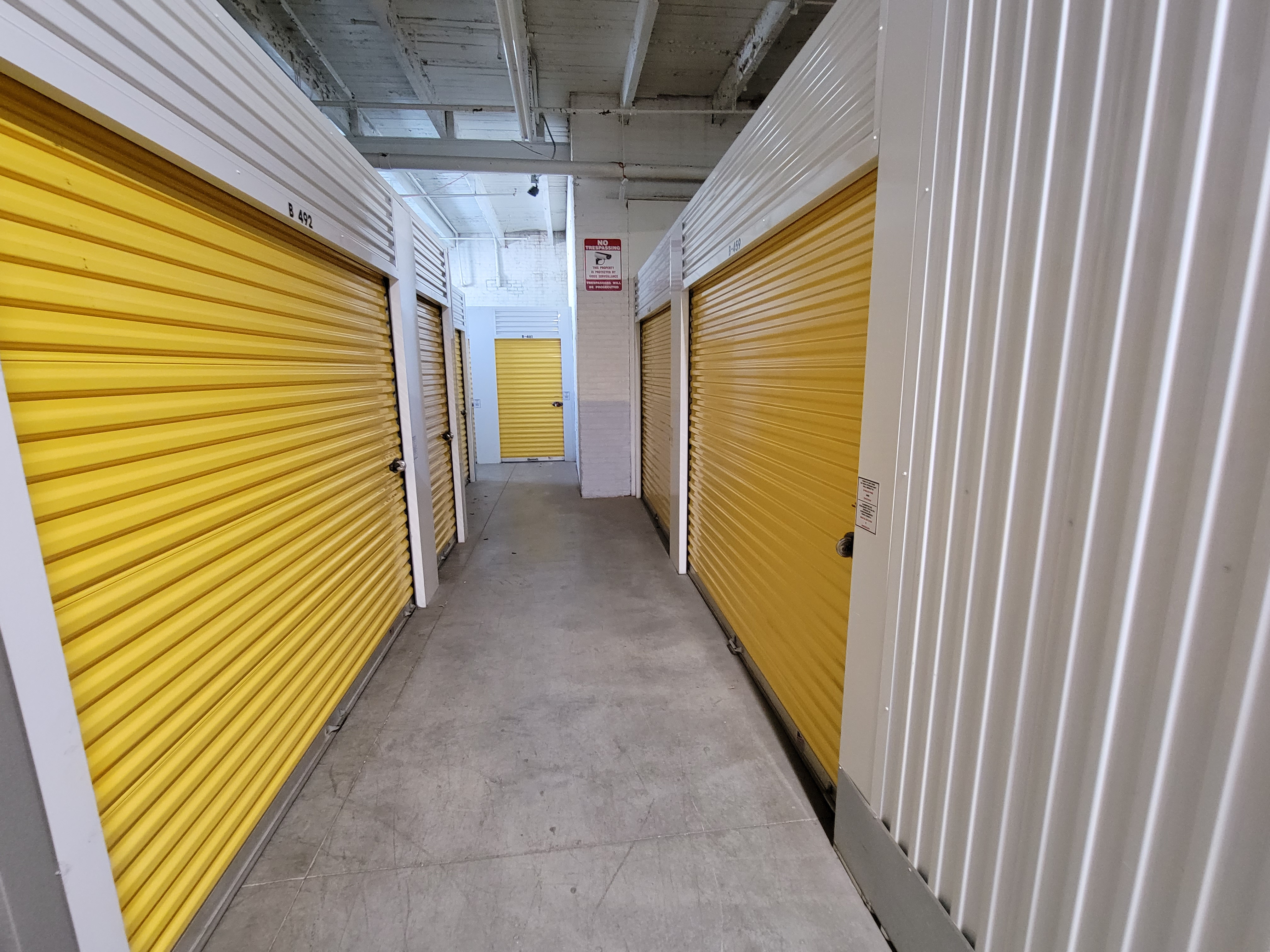 Small  Yellow Interior Storage Units IncaAztec Self Storage on Clark Ave. 