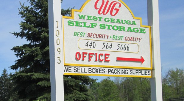 West Geauga Self Storage sign