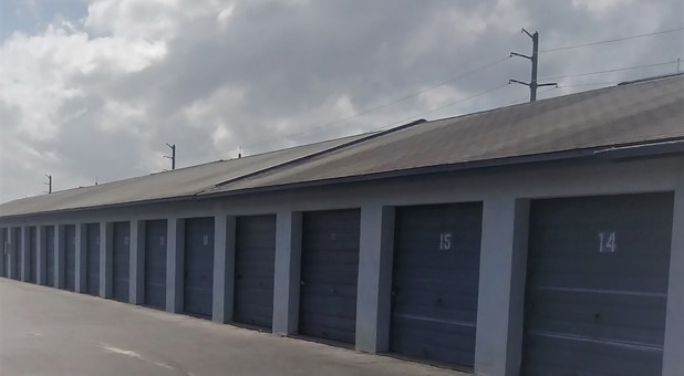 Rows of self storage units in Palm Bay