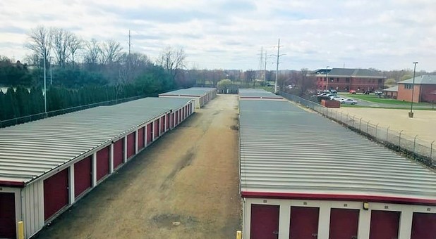 Overhead view of self storage units in Canton, OH