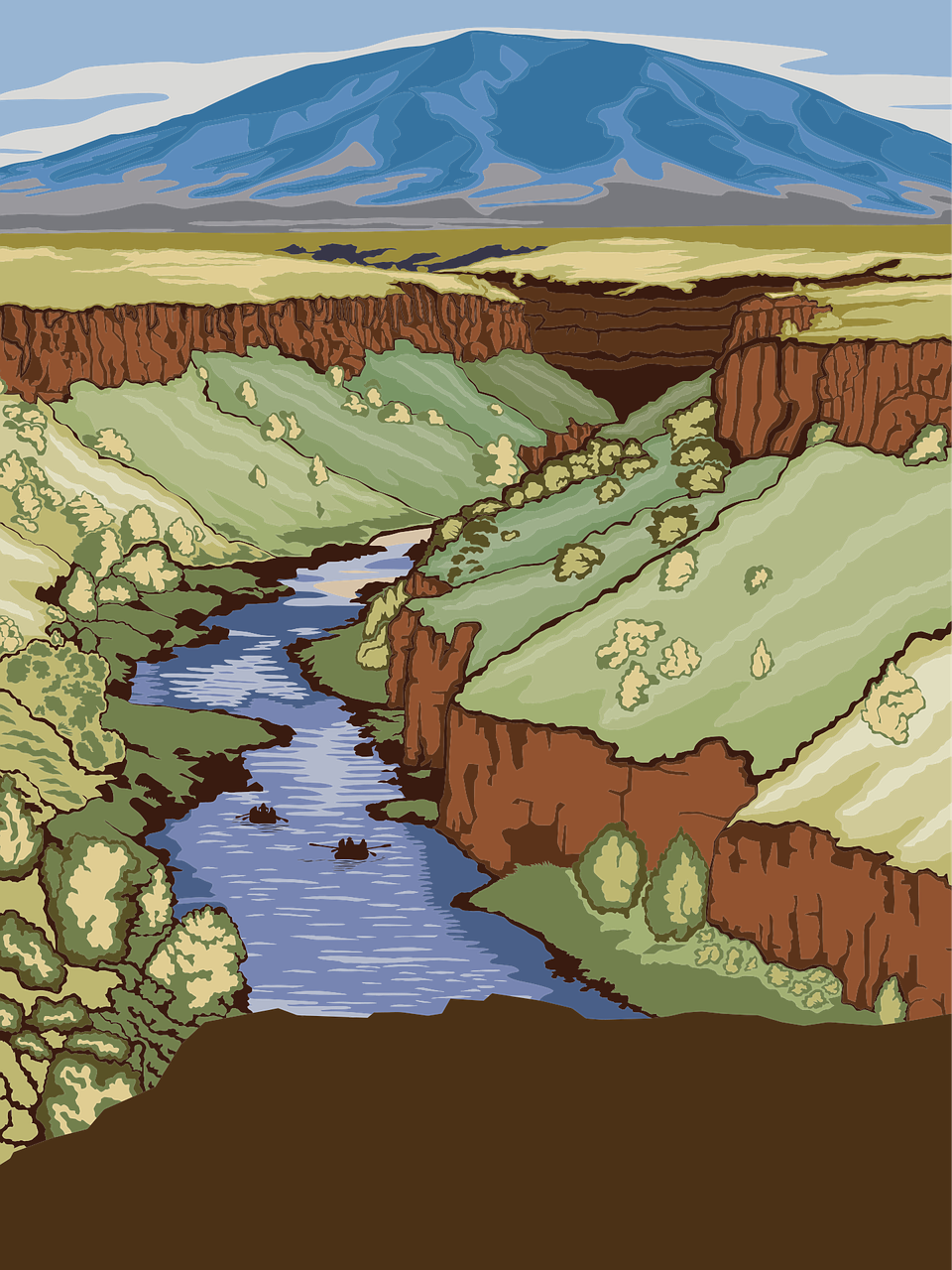 New Mexico Canal with Boats