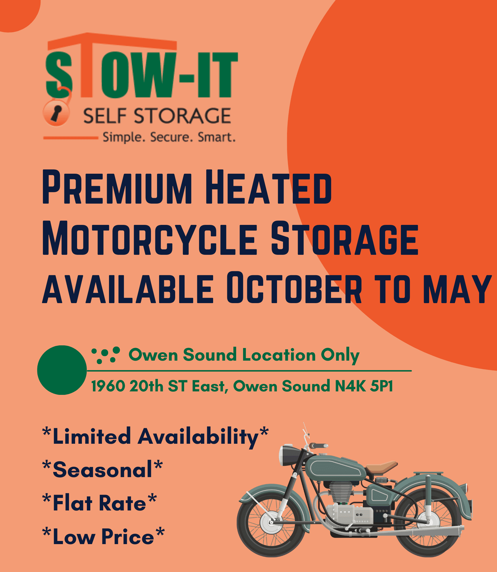 Motorcycle Storage in Owen Sound, ON Motorcycle Storage in Owen Sound, ON