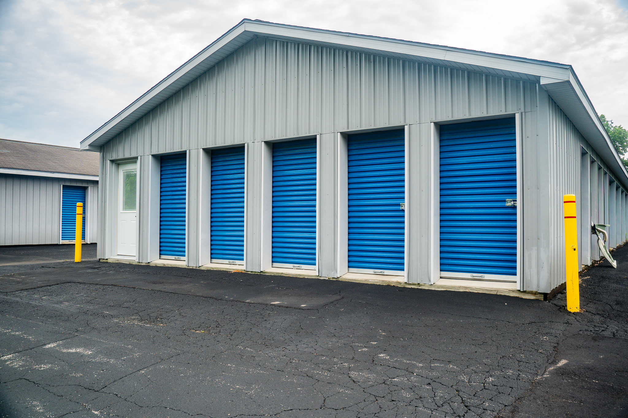 A row of closet sized storage units