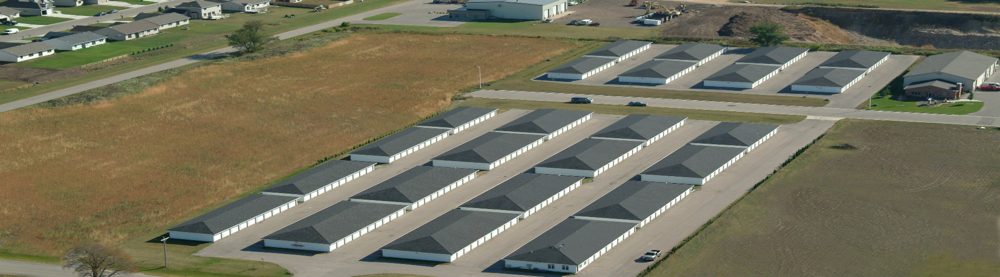 Sky view of Summit Self Storage facilities