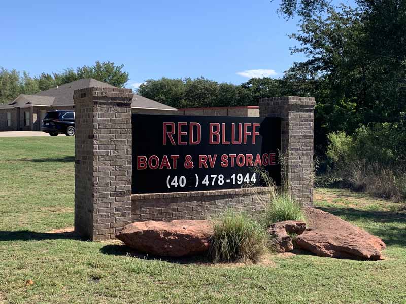 Red Bluff Boat and RV Storage Sign