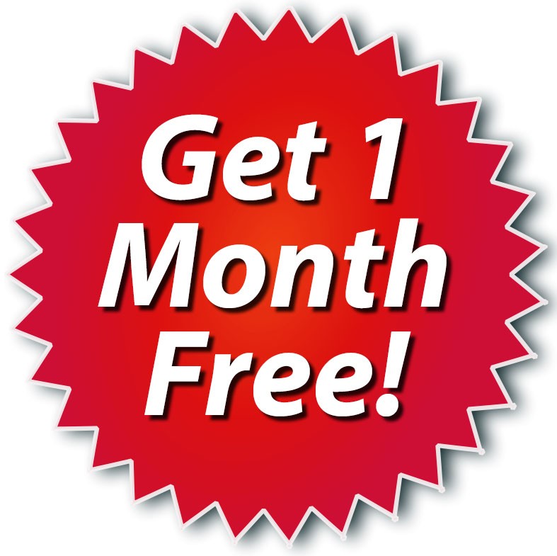 One Month Free 12th Month Free
