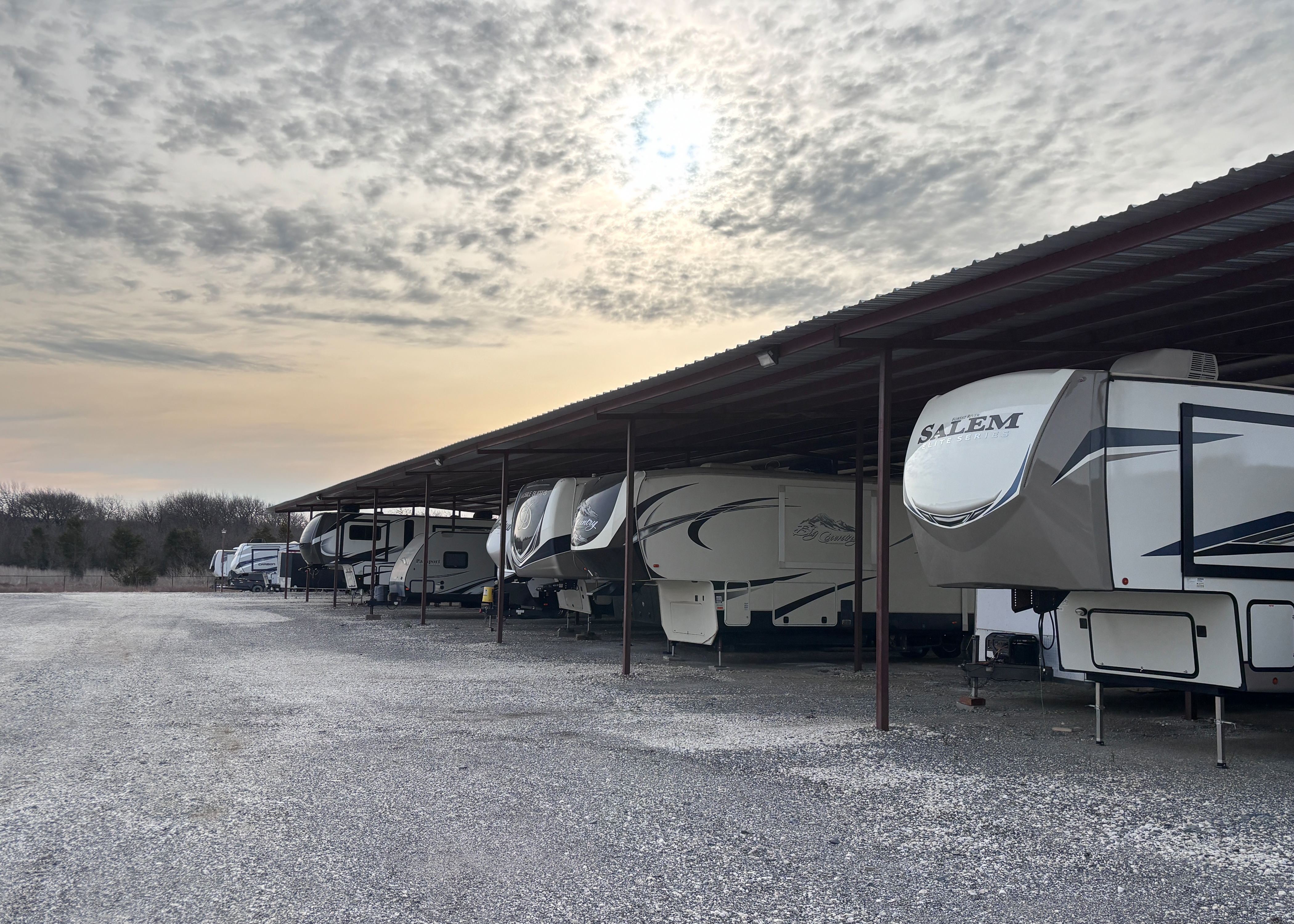 Covered RV and Boat Parking in Denison, TX