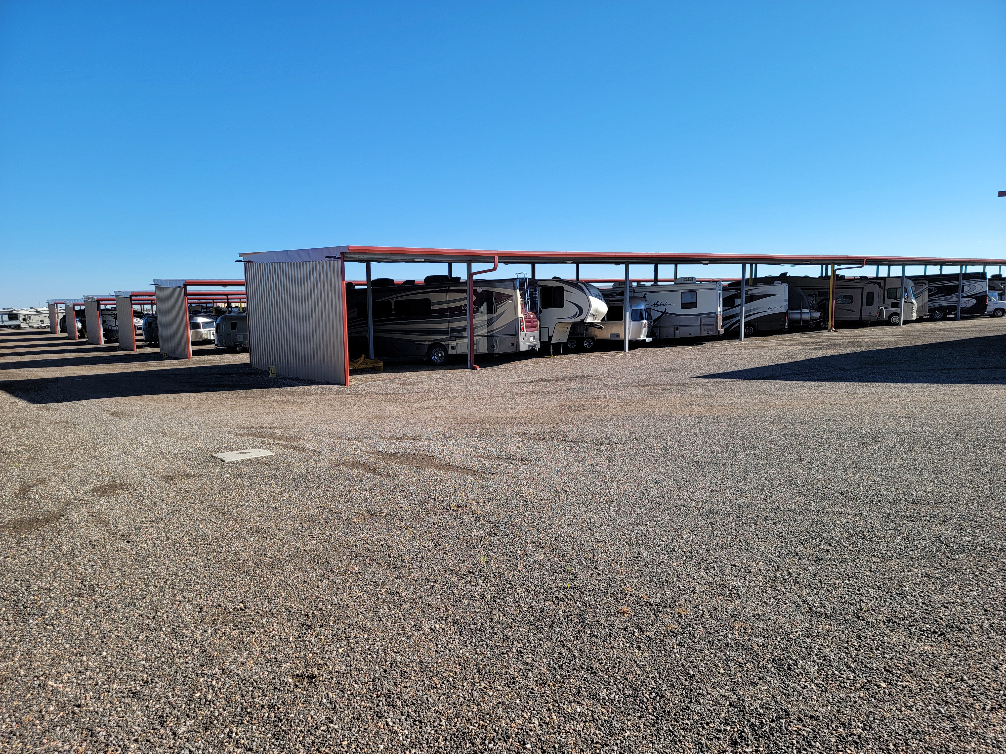 Covered RV/Boat Parking Pull-Through in Erie, CO - South Lot