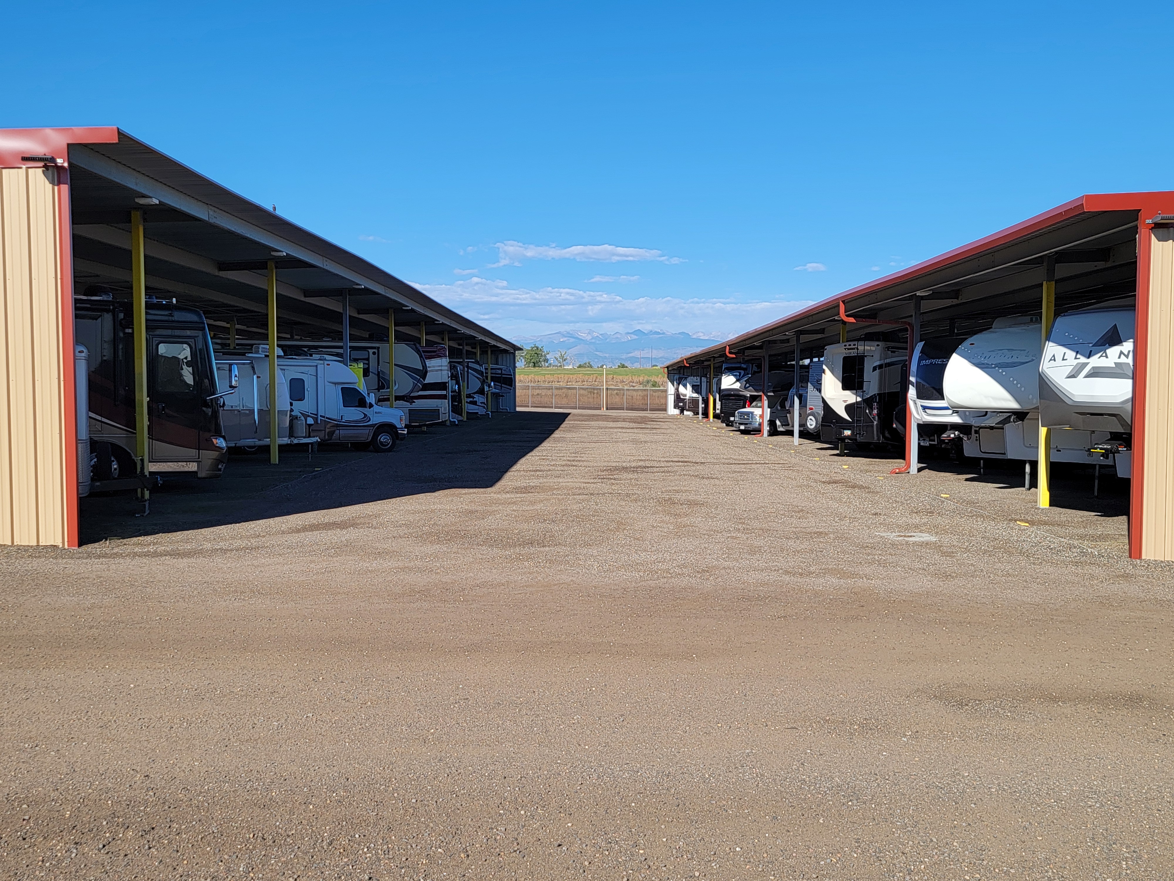 Covered RV/Boat Parking Back-In  in Erie, CO - South Lot