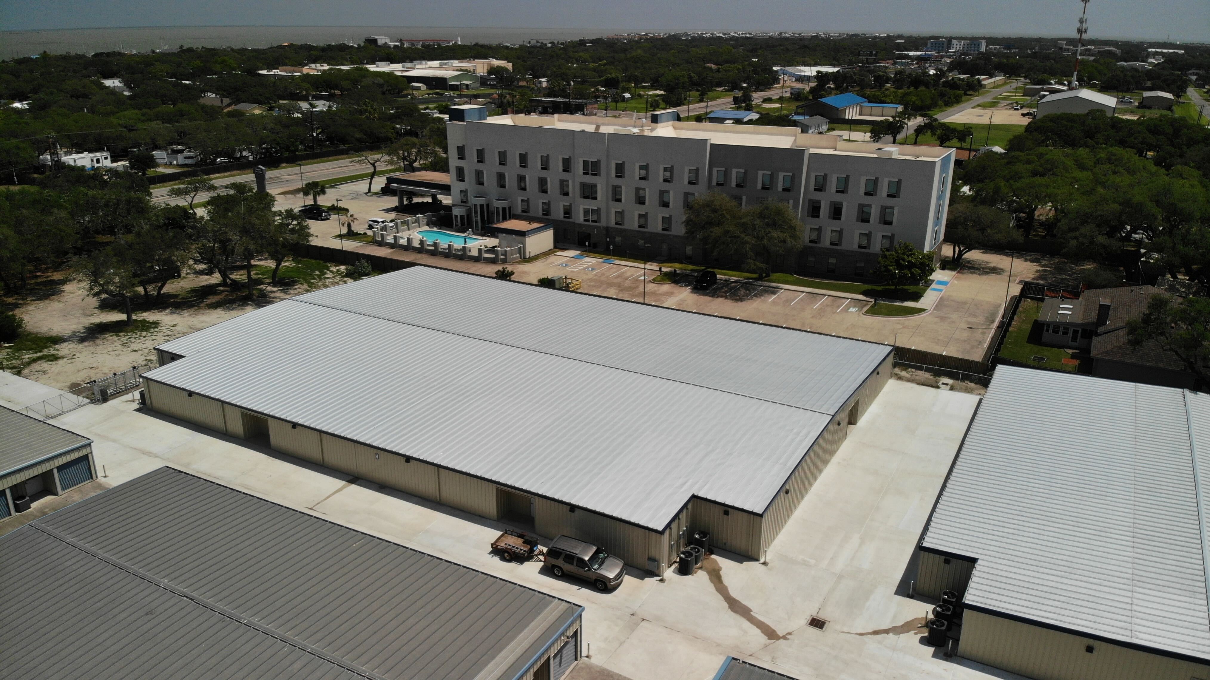 Drone view of storage units in fulton
