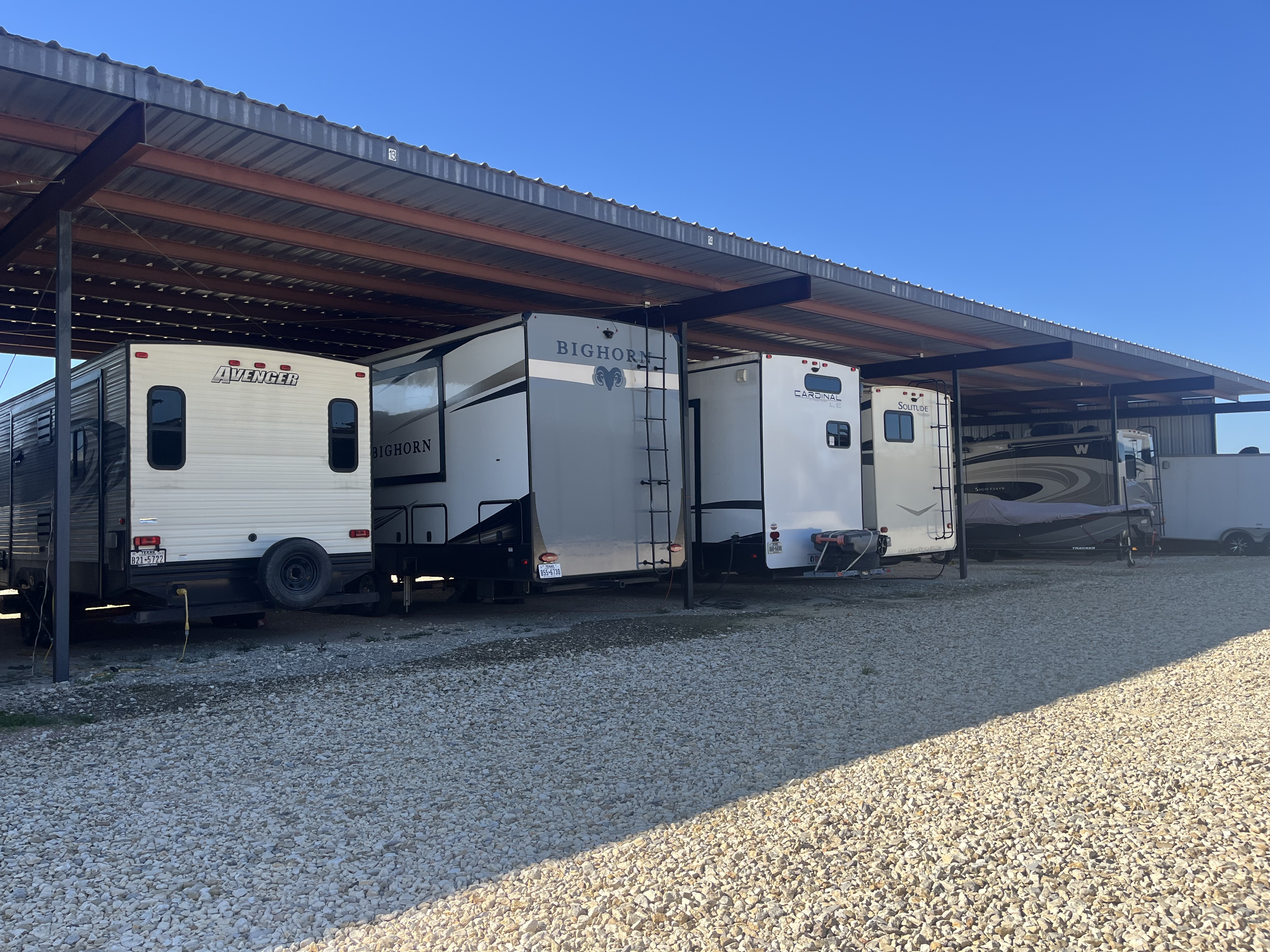 Secure Trailer Boat Parking Round Rock, TX Secure trailer and boat parking lot in Round Rock, TX, with gated access and surveillance cameras