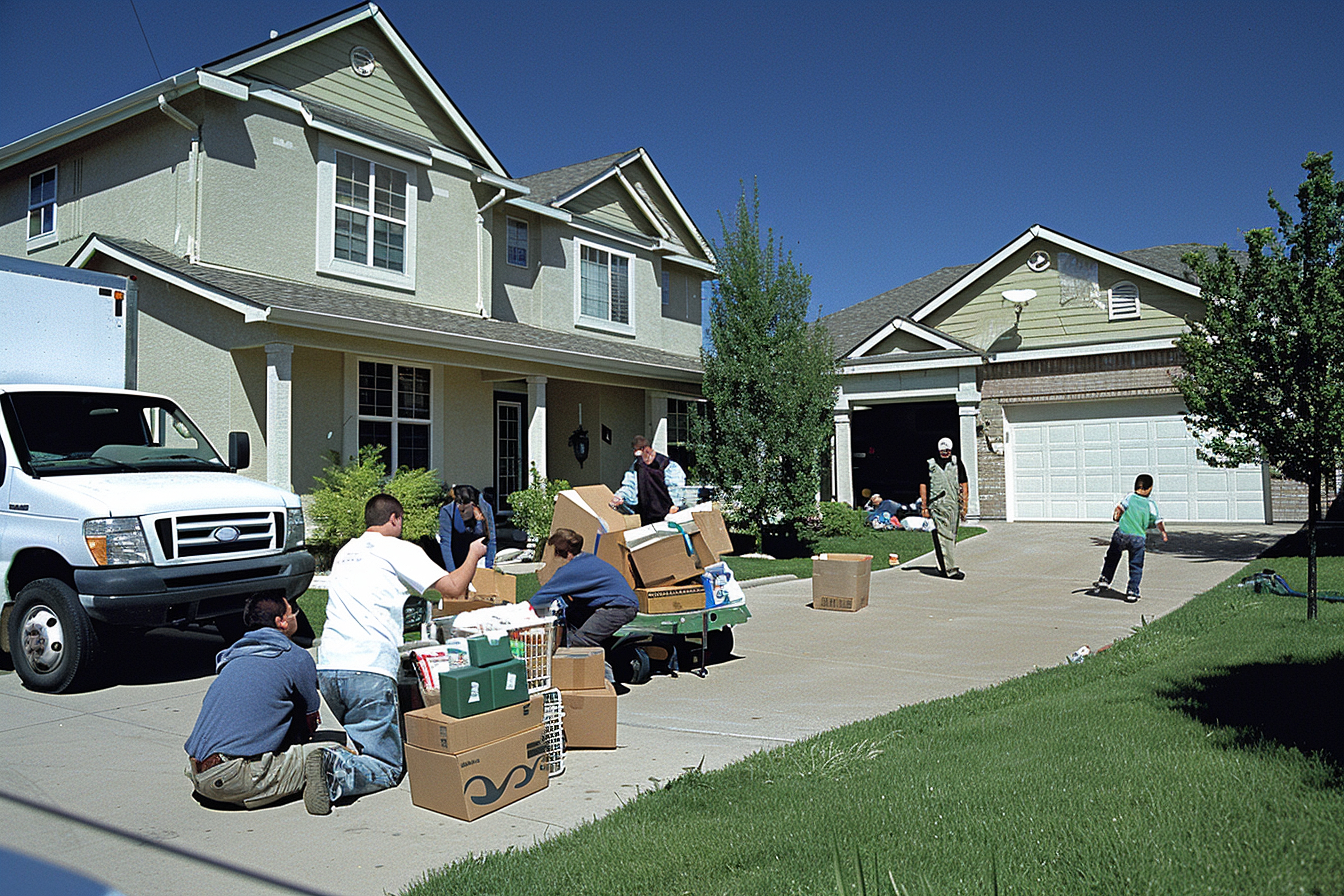 Boerne Texas family garage and driveway cleared of RV boat and trailer storage clutter