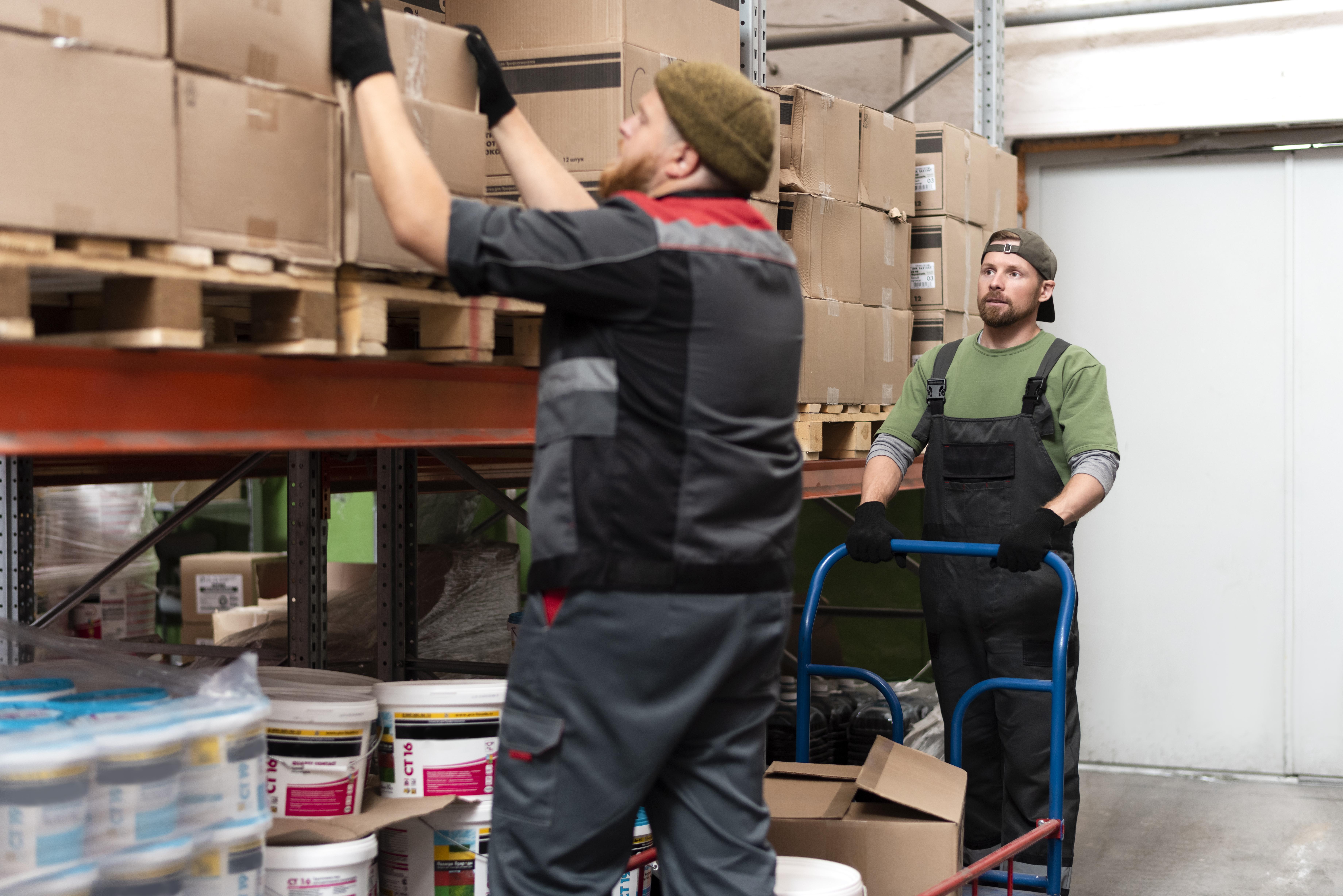  Contractor loading tools from pickup truck into drive-up storage unit — equipment storage Henderson County, TX, Athens