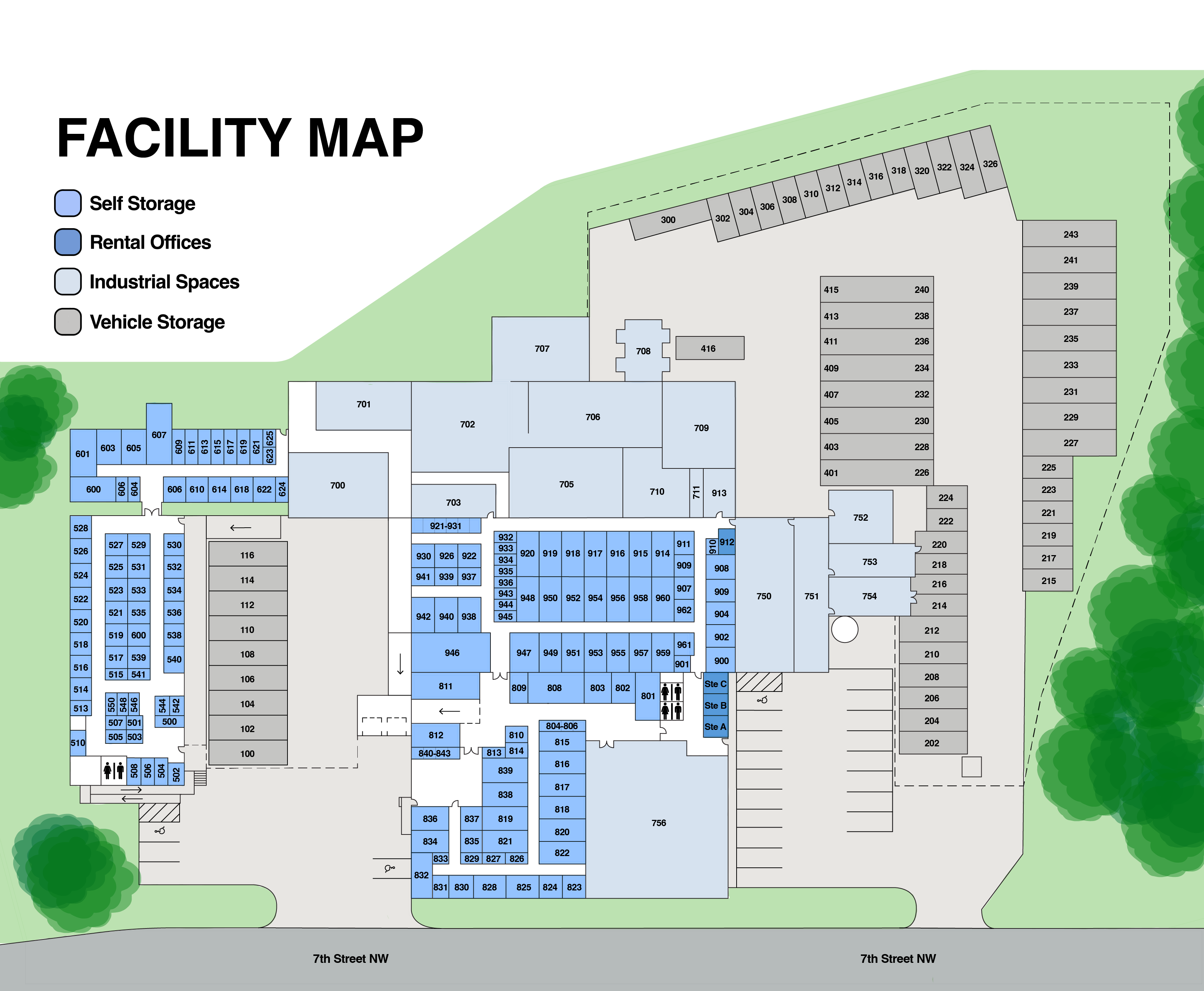 Facility Map | Storage on 7th