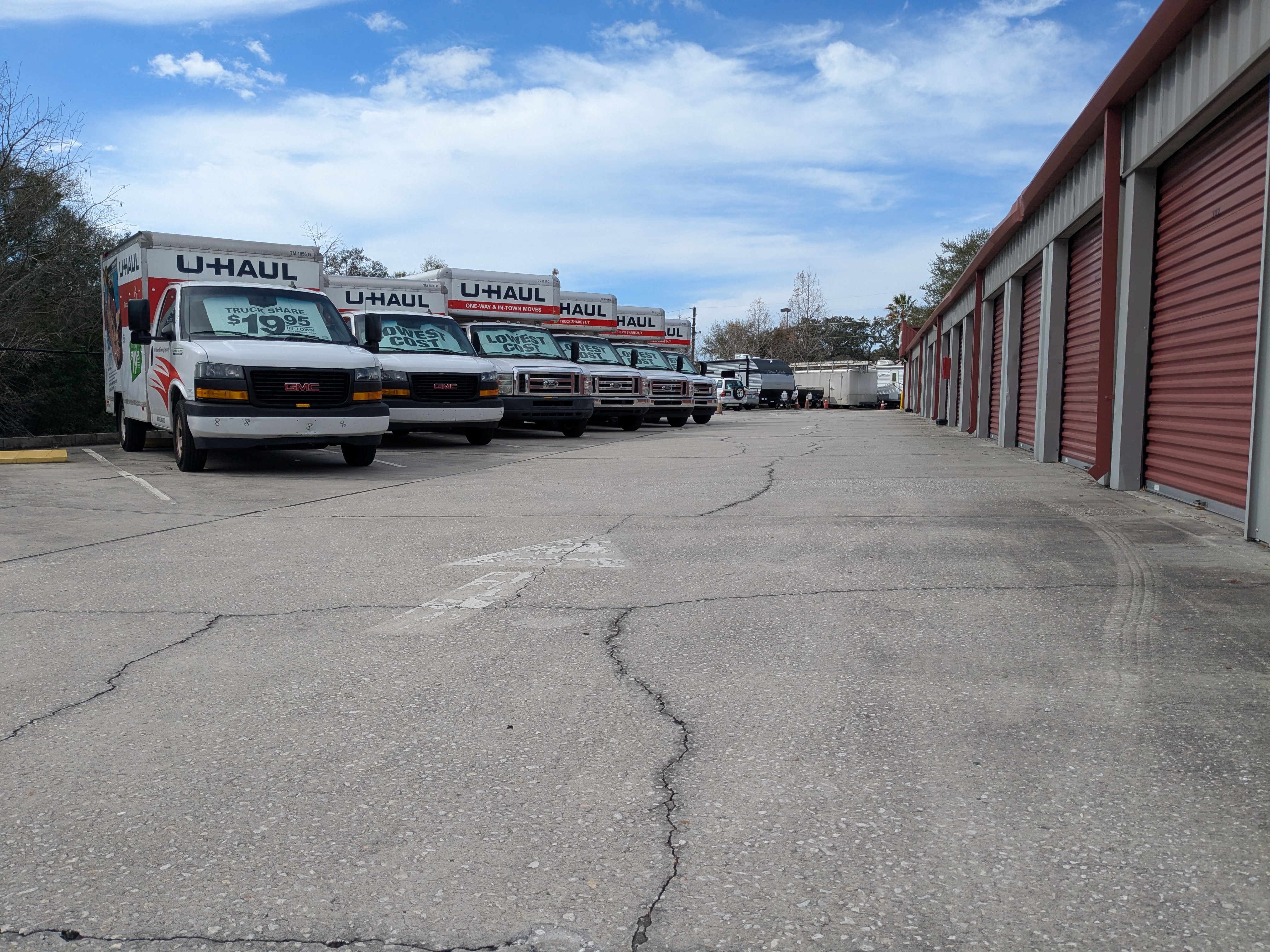 Outside drive up storage and Uhaul rentals available