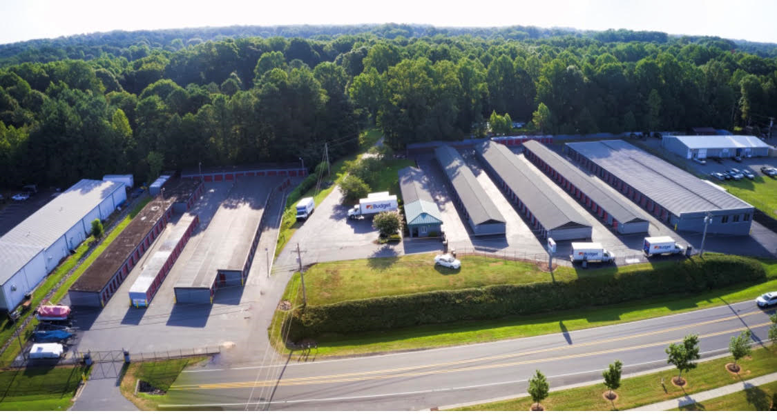 Lakeside Mini Storage aerial view of facility