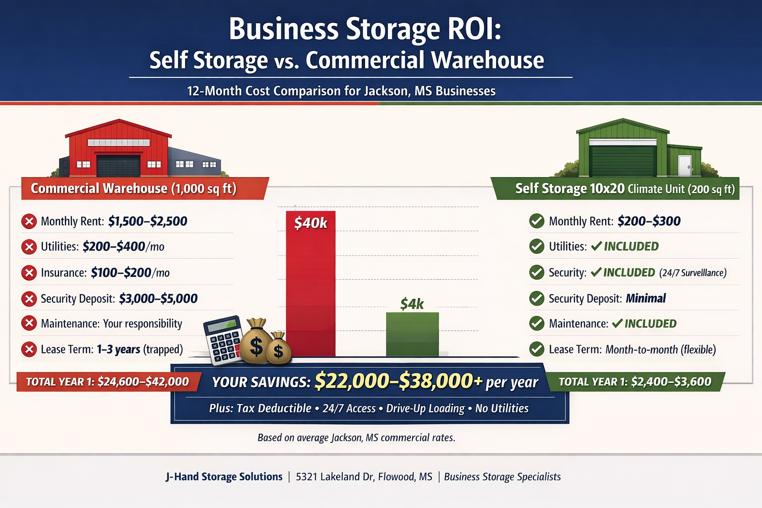 Business Storage in Jackson MS: Smart Solutions for Contractors, Retailers, and Small Businesses