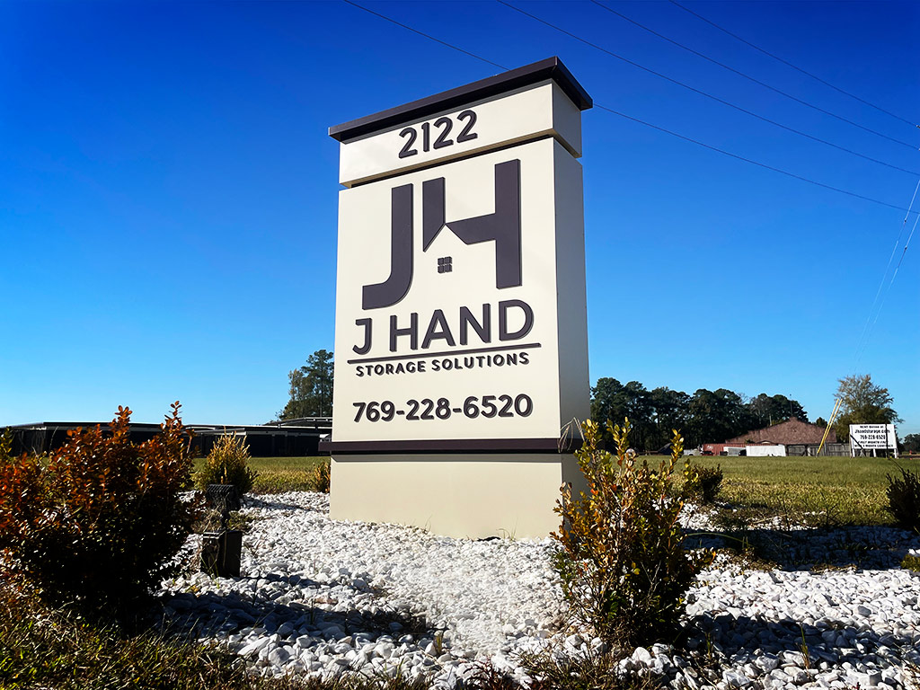 J Hand Self Storage Sign