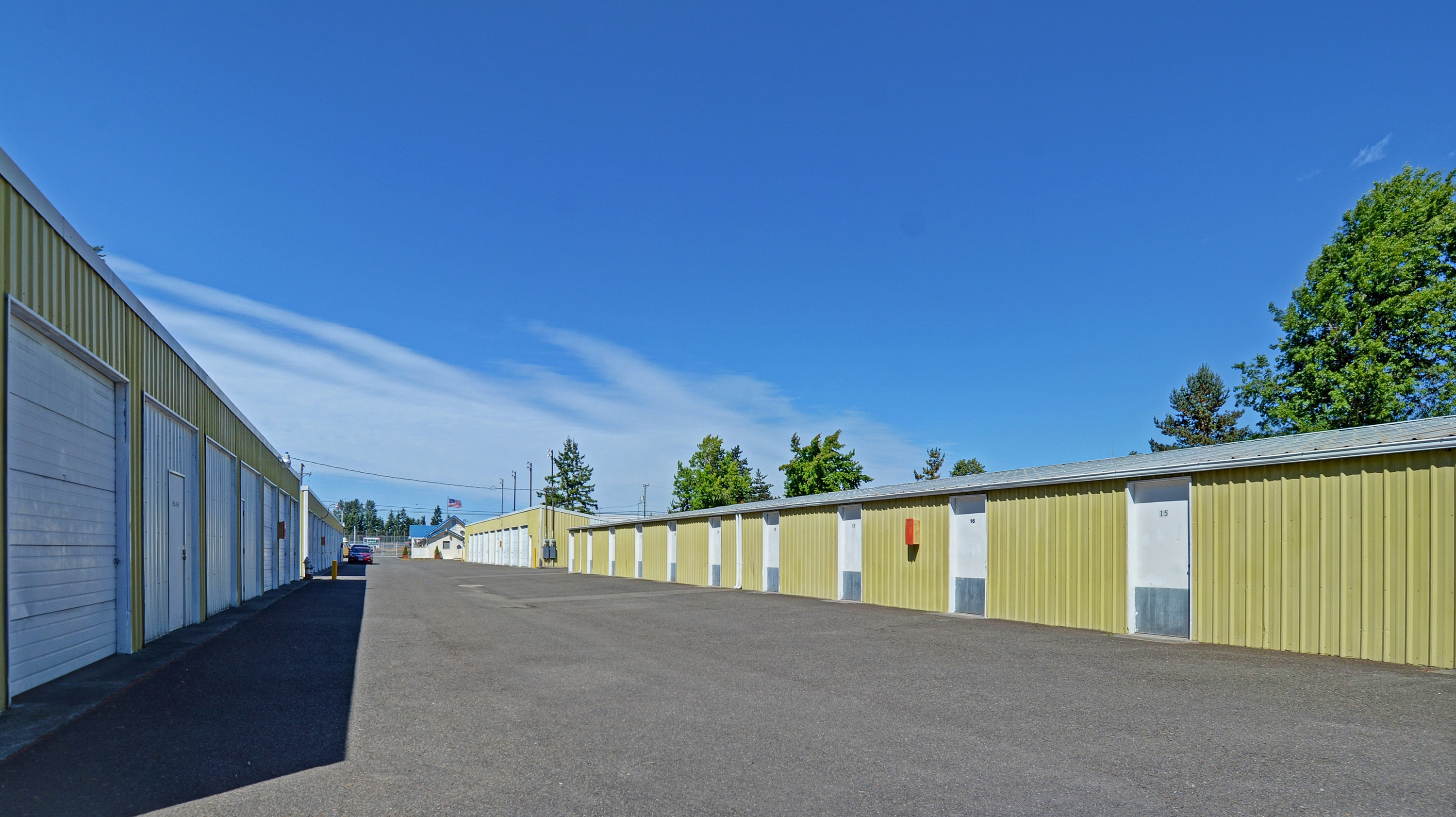 Row of Self Storage Units in Tacoma, WA