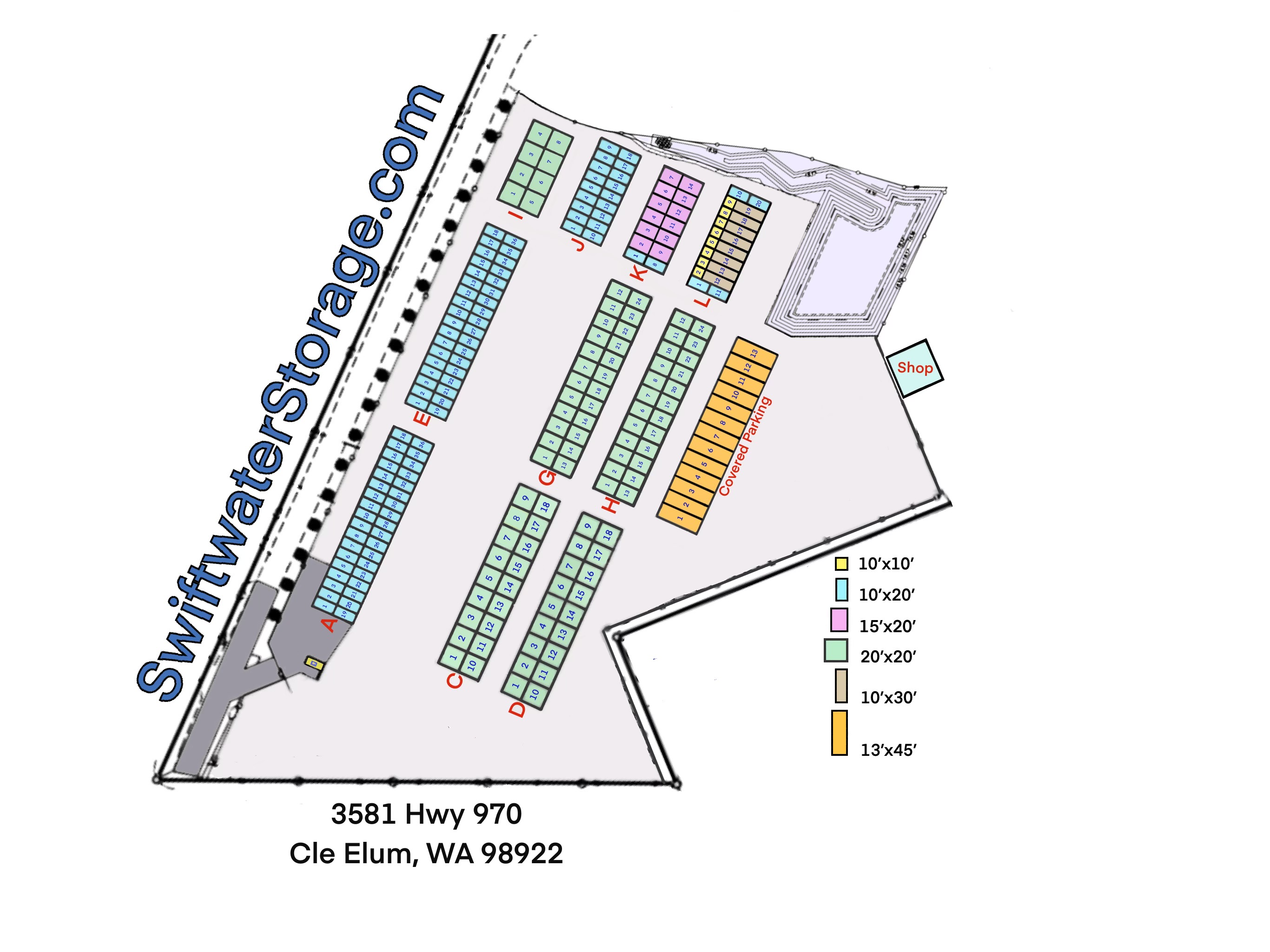 site layout map swiftwater storage 