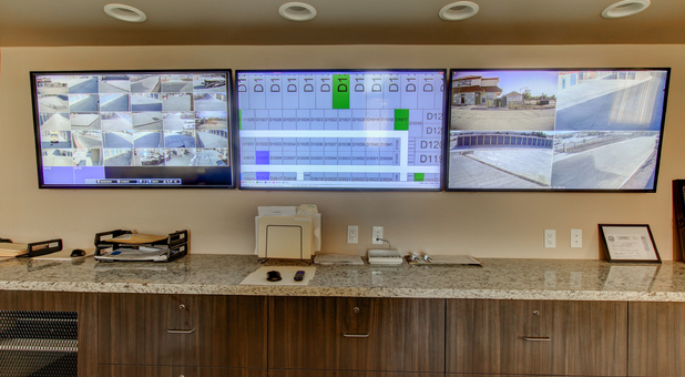 Ranch RV & Self-Storage office surveillance tvs