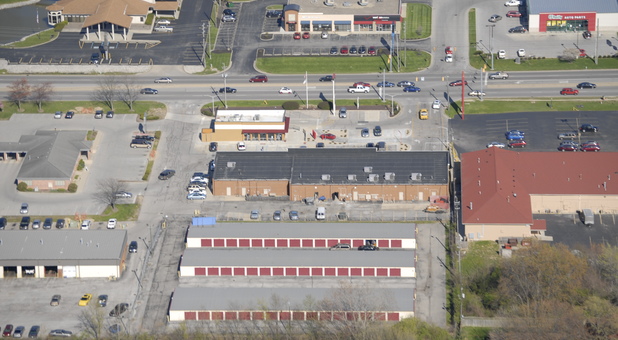 Beach Grove Storage aerial view