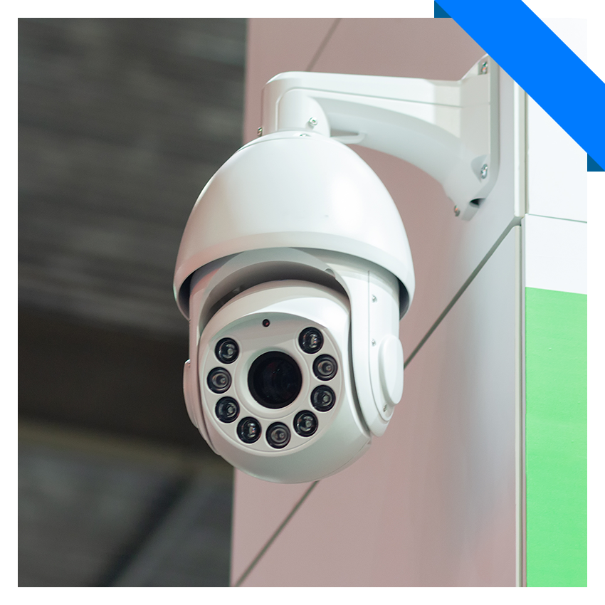 Surveillance camera at a storage facility