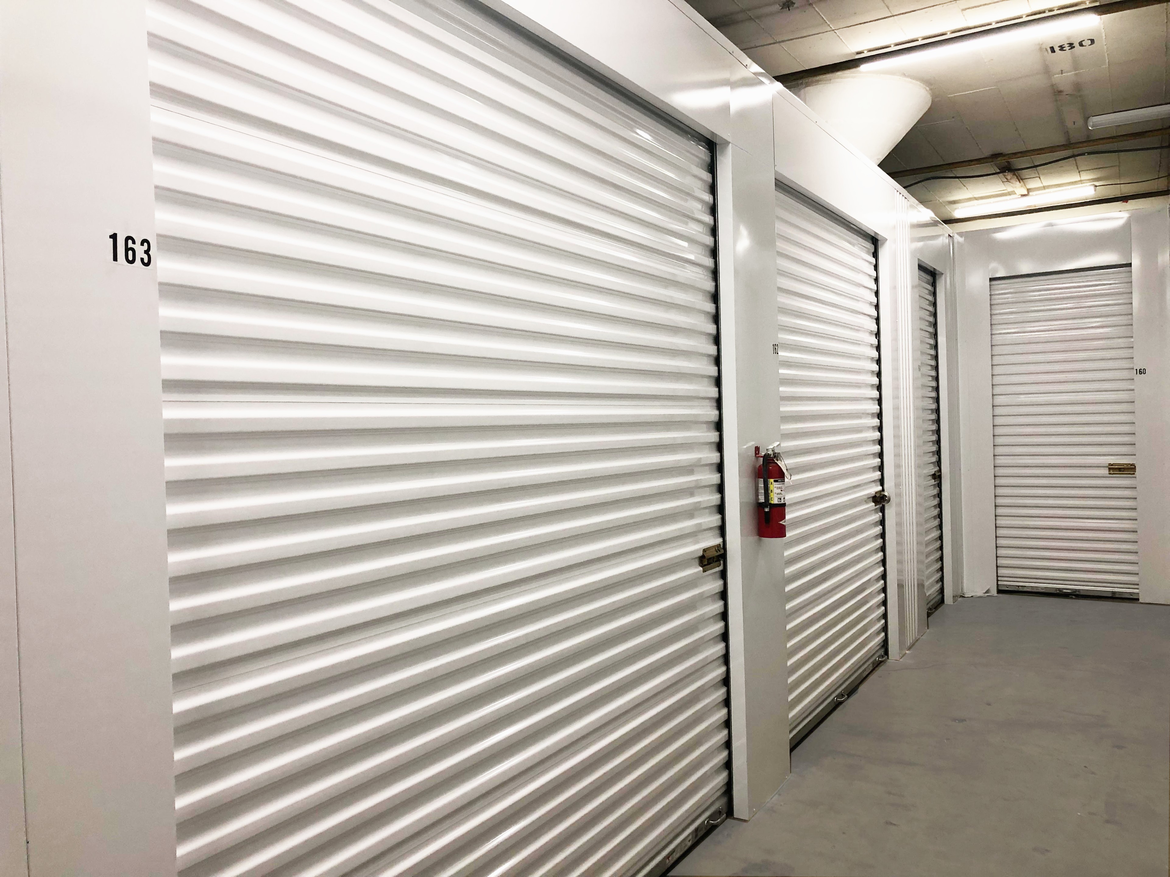 Indoor storage interior at Arcadia Self Storage