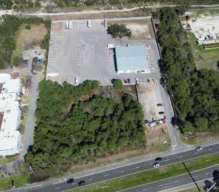aerial view of boat & rv location gulf breeze fl